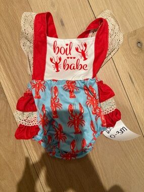Boil Babe Lobster Romper - Boutique NWT